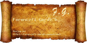 Ferenczfi Geréb névjegykártya
